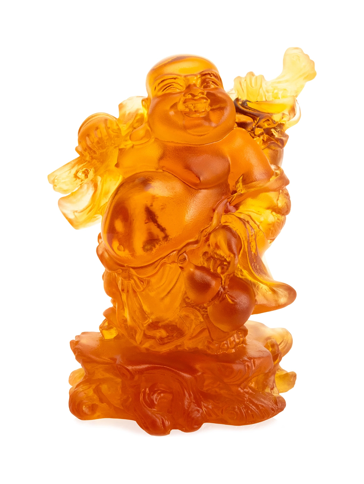 Статуэтка STANDING BUDDHA Будда 10.7 см хрусталь янтарный Daum 03299