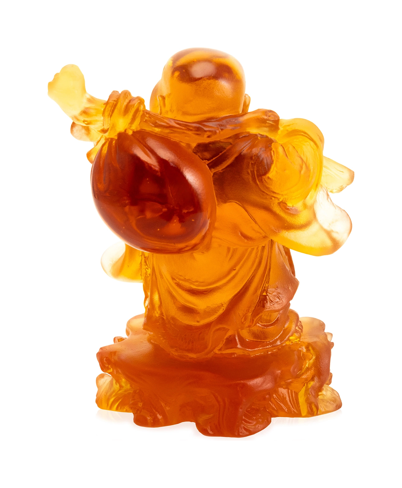 Статуэтка STANDING BUDDHA Будда 10.7 см хрусталь янтарный Daum 03299