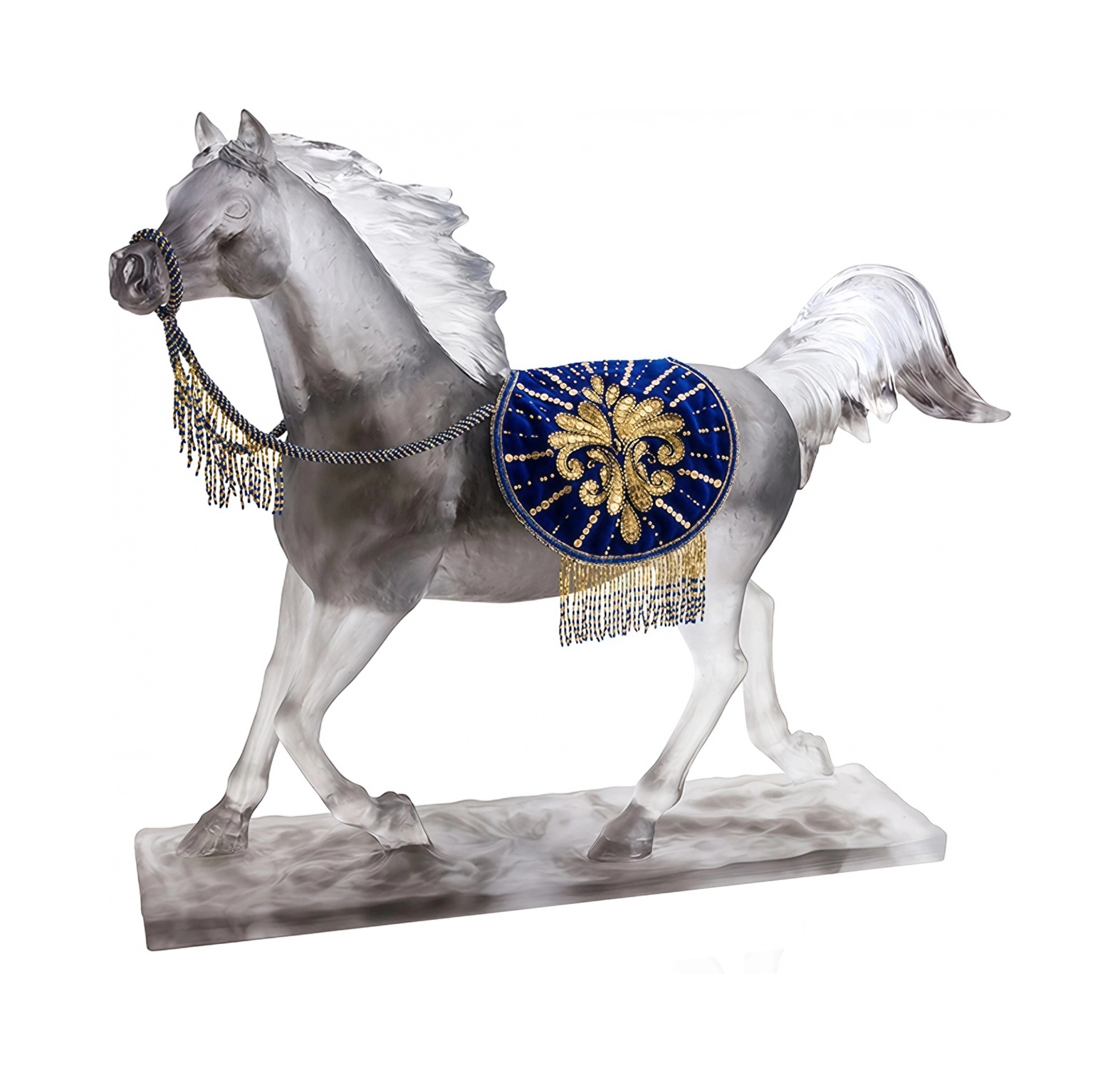 Скульптура MAJESTIC IMPERIAL Лошадь 48 см хрусталь серебристая