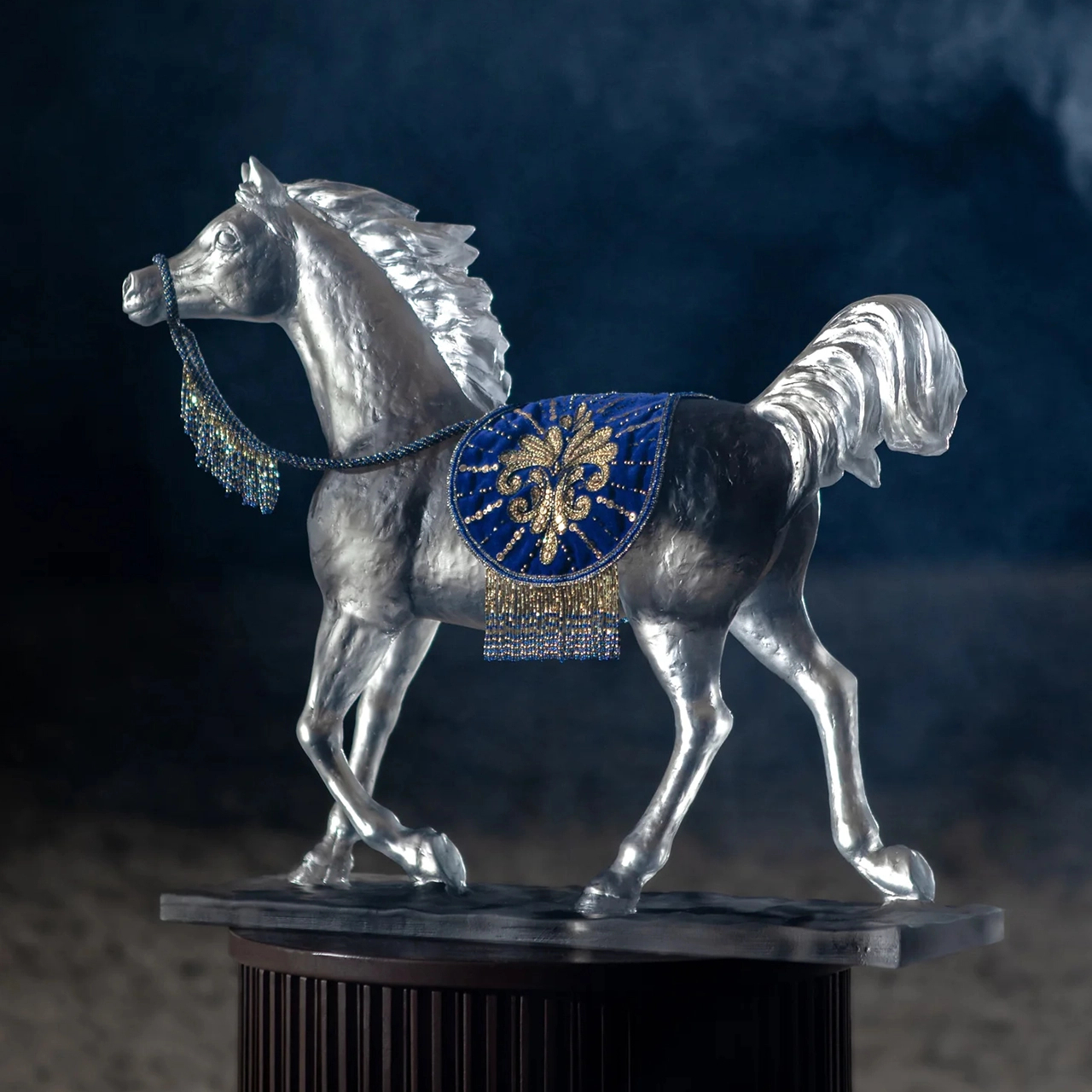 Скульптура MAJESTIC IMPERIAL Лошадь 48 см хрусталь серебристая – 2