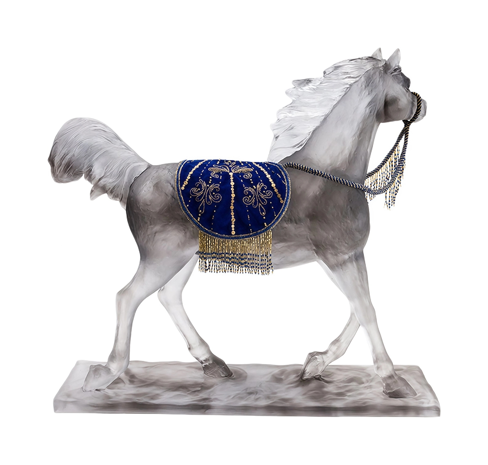 Скульптура MAJESTIC IMPERIAL Лошадь 48 см хрусталь серебристая Daum 05491-4