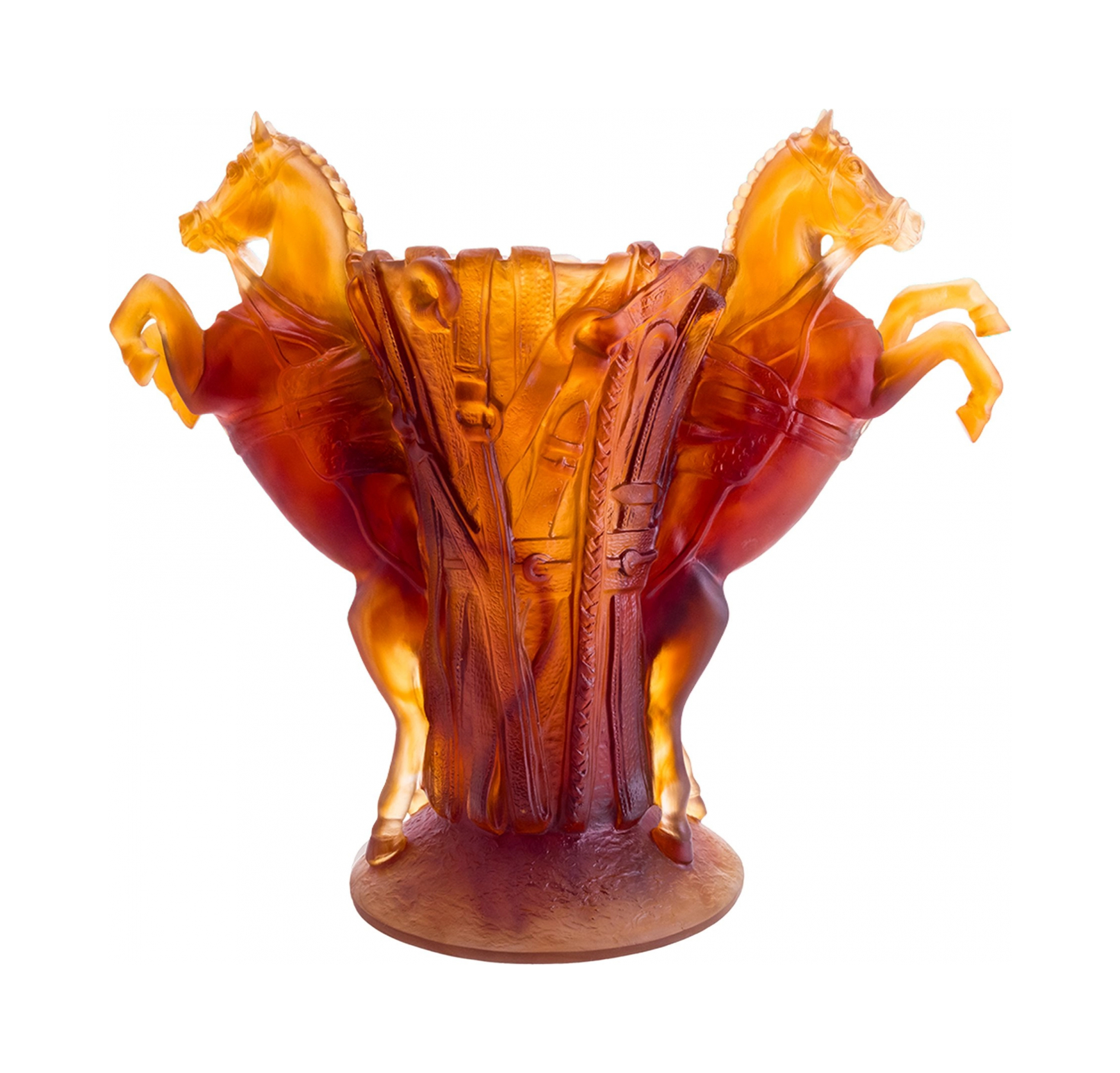 Ваза REVE EQUESTRE 42 см хрусталь янтарная