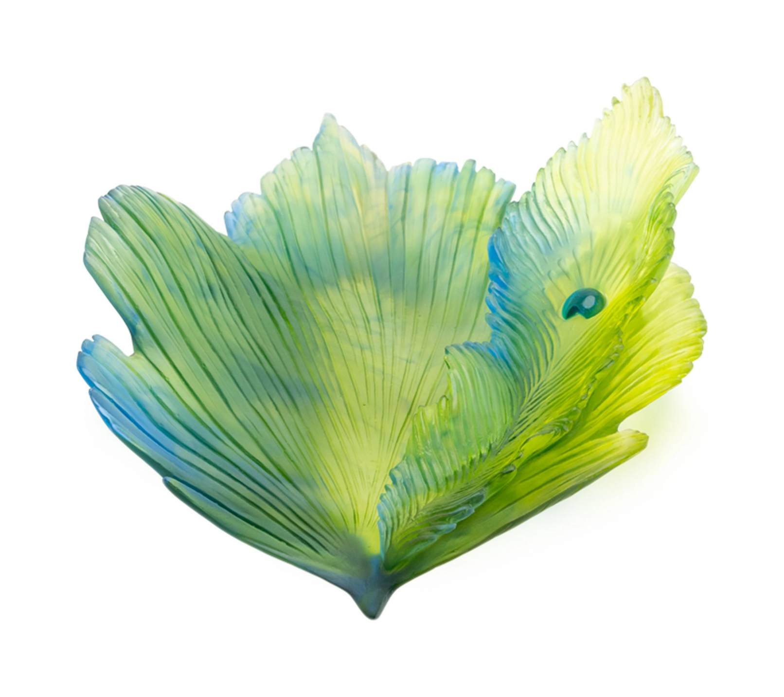 Ваза для фруктов FLEUR DE PAON EXOTIQUE 31.5 см хрусталь зелено-голубая