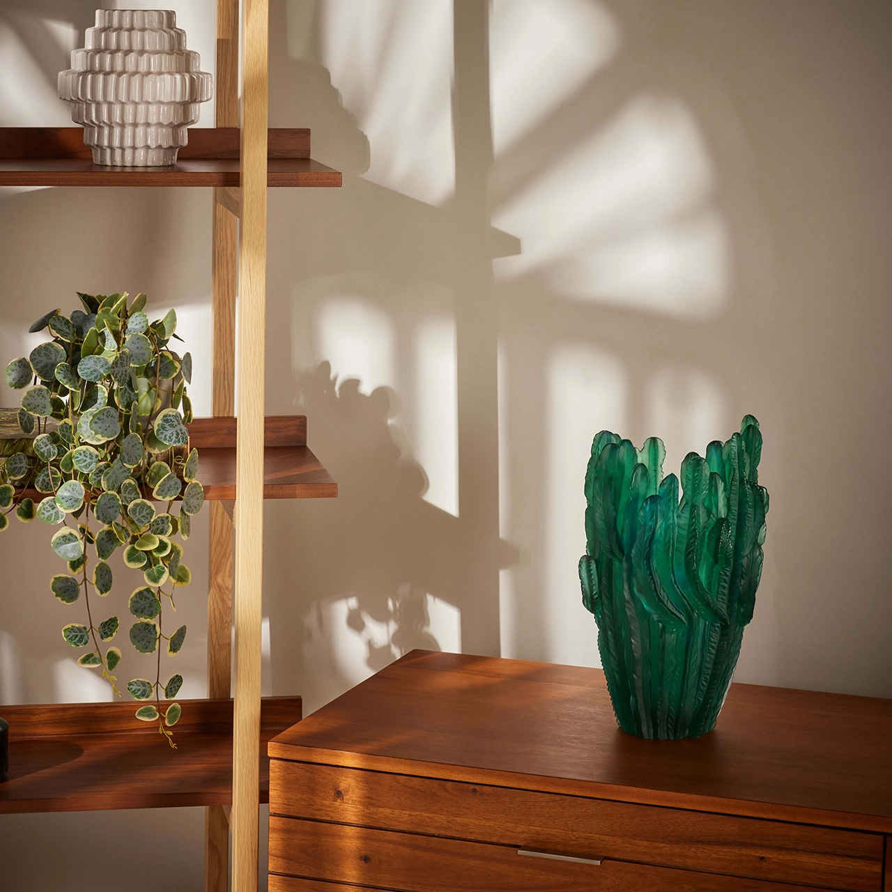 Ваза для цветов JARDIN DE CACTUS 41 см хрусталь зеленая – 2