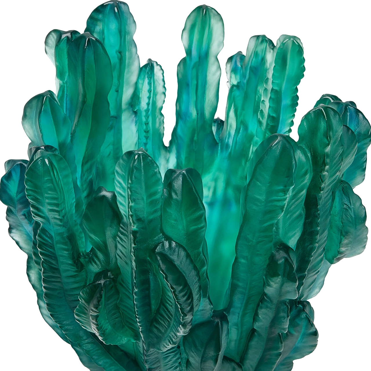 Ваза для цветов JARDIN DE CACTUS 41 см хрусталь зеленая Daum 05673
