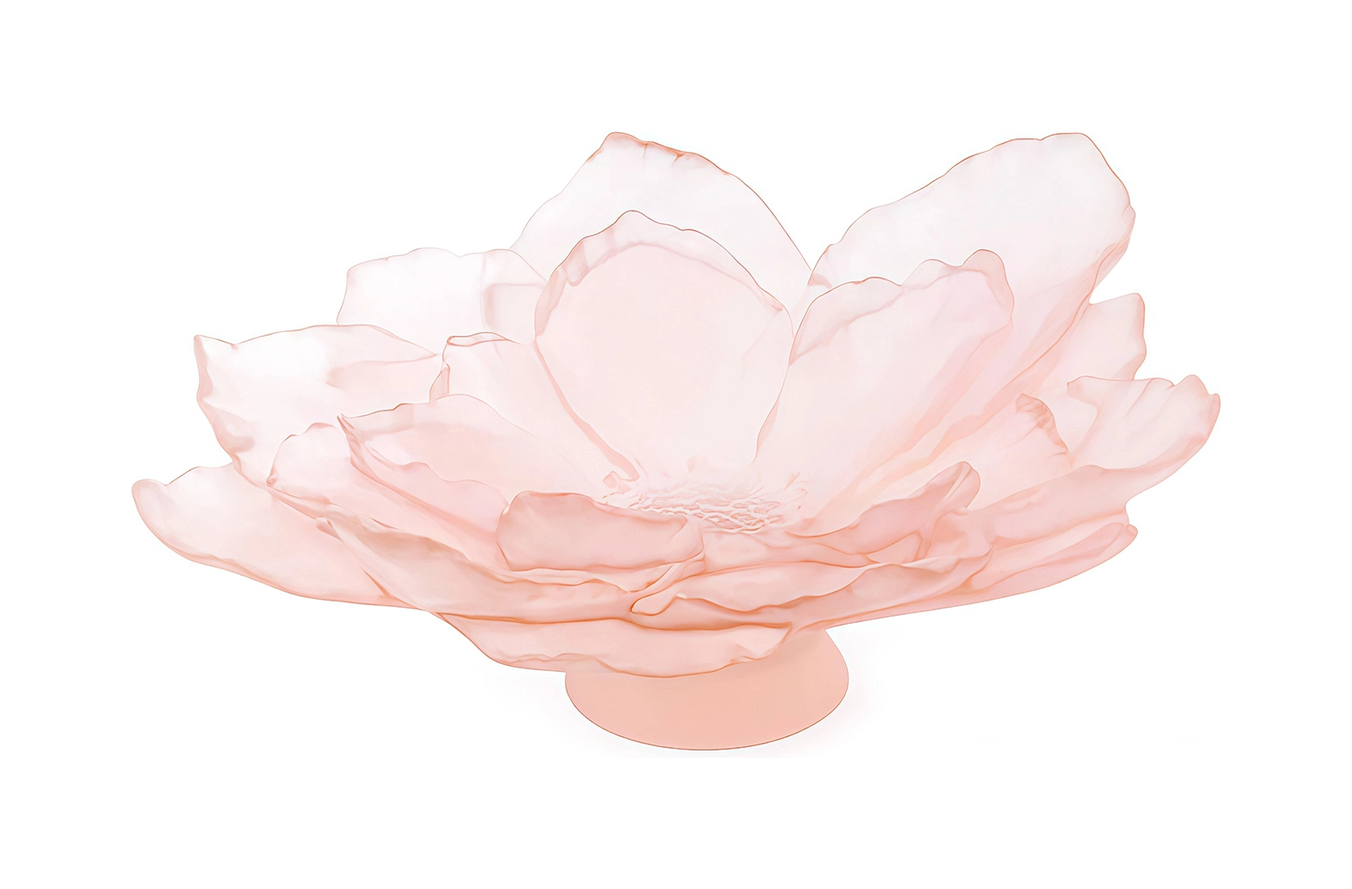 Ваза для фруктов CAMELIA 38 см хрусталь розовая Daum 05732-1