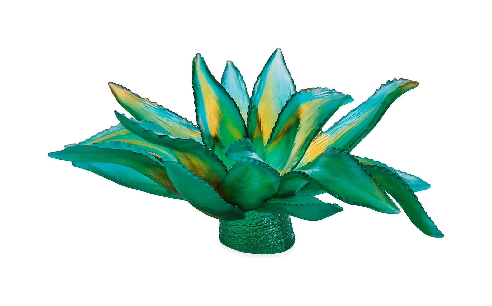 Блюдо для центра стола JARDIN DE CACTUS AGAVE 63 см хрусталь зеленое