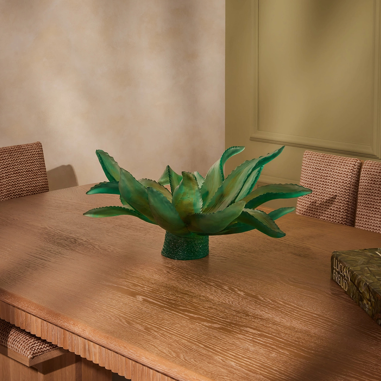 Блюдо для центра стола JARDIN DE CACTUS AGAVE 63 см хрусталь зеленое – 2