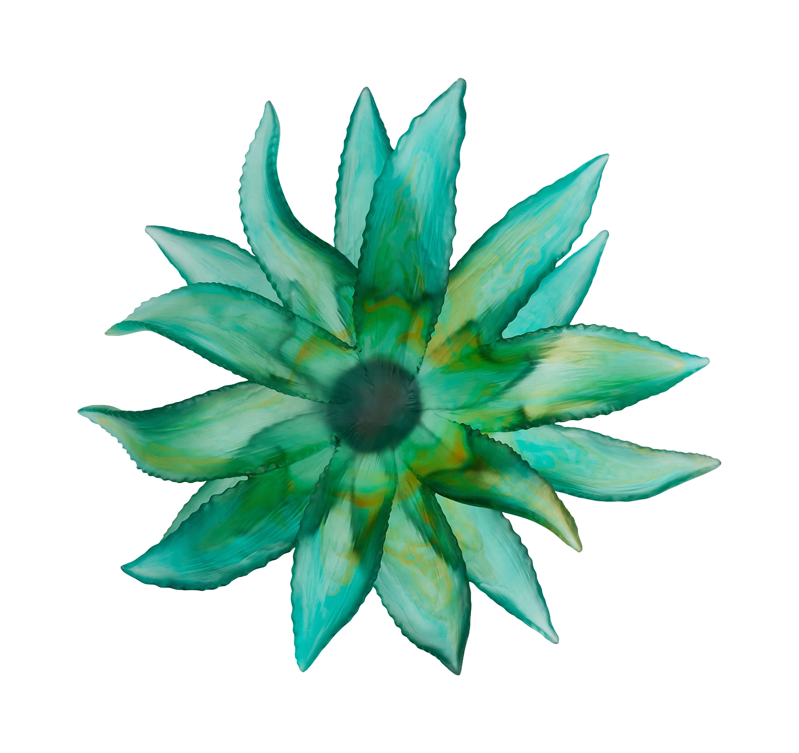 Блюдо для центра стола JARDIN DE CACTUS AGAVE 63 см хрусталь зеленое Daum 05664