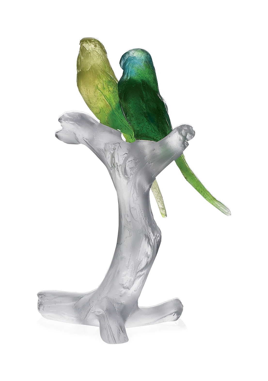 Скульптура BUDGERIGARS Волнистые попугаи 23.5 см хрусталь