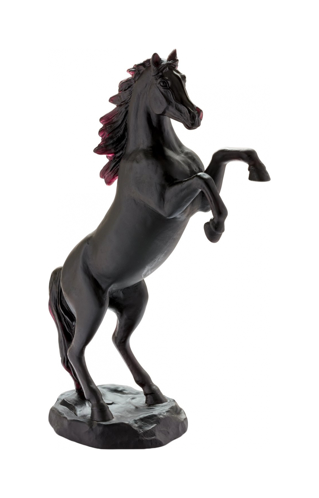 Скульптура Гарцующий конь 37 см хрусталь черный