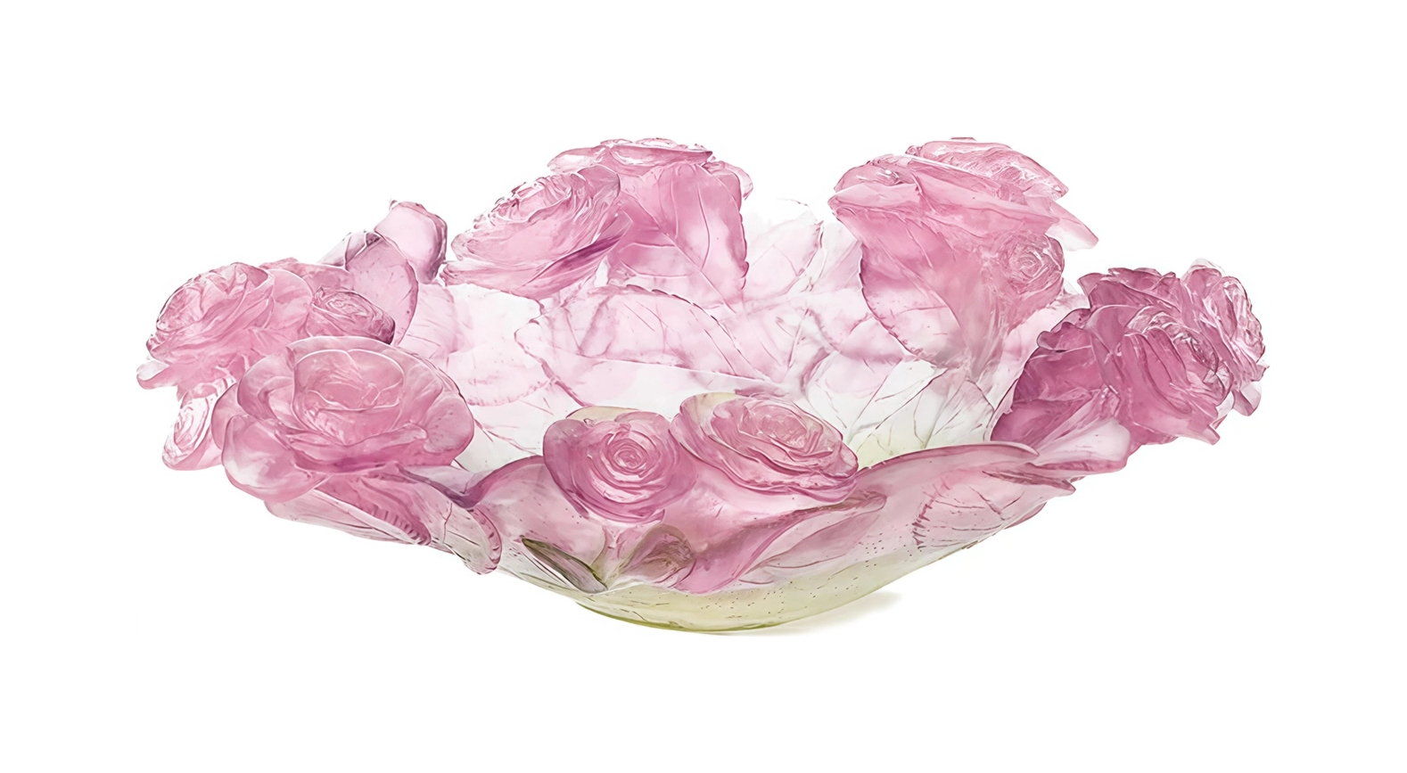 Ваза для фруктов ROSES 27 см хрусталь розовая