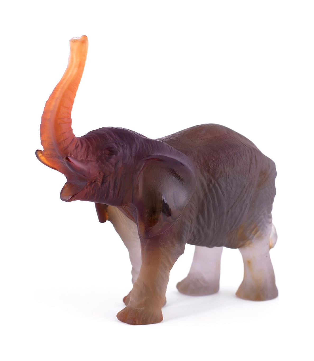 Скульптура ELEPHANT Слон 14.5 см хрусталь янтарно-серый