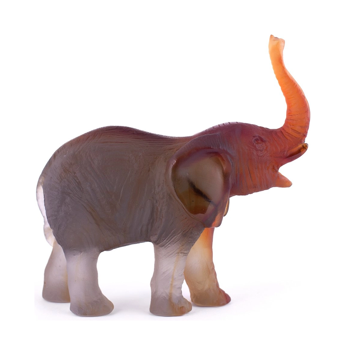 Скульптура ELEPHANT Слон 14.5 см хрусталь янтарно-серый Daum 03238-1