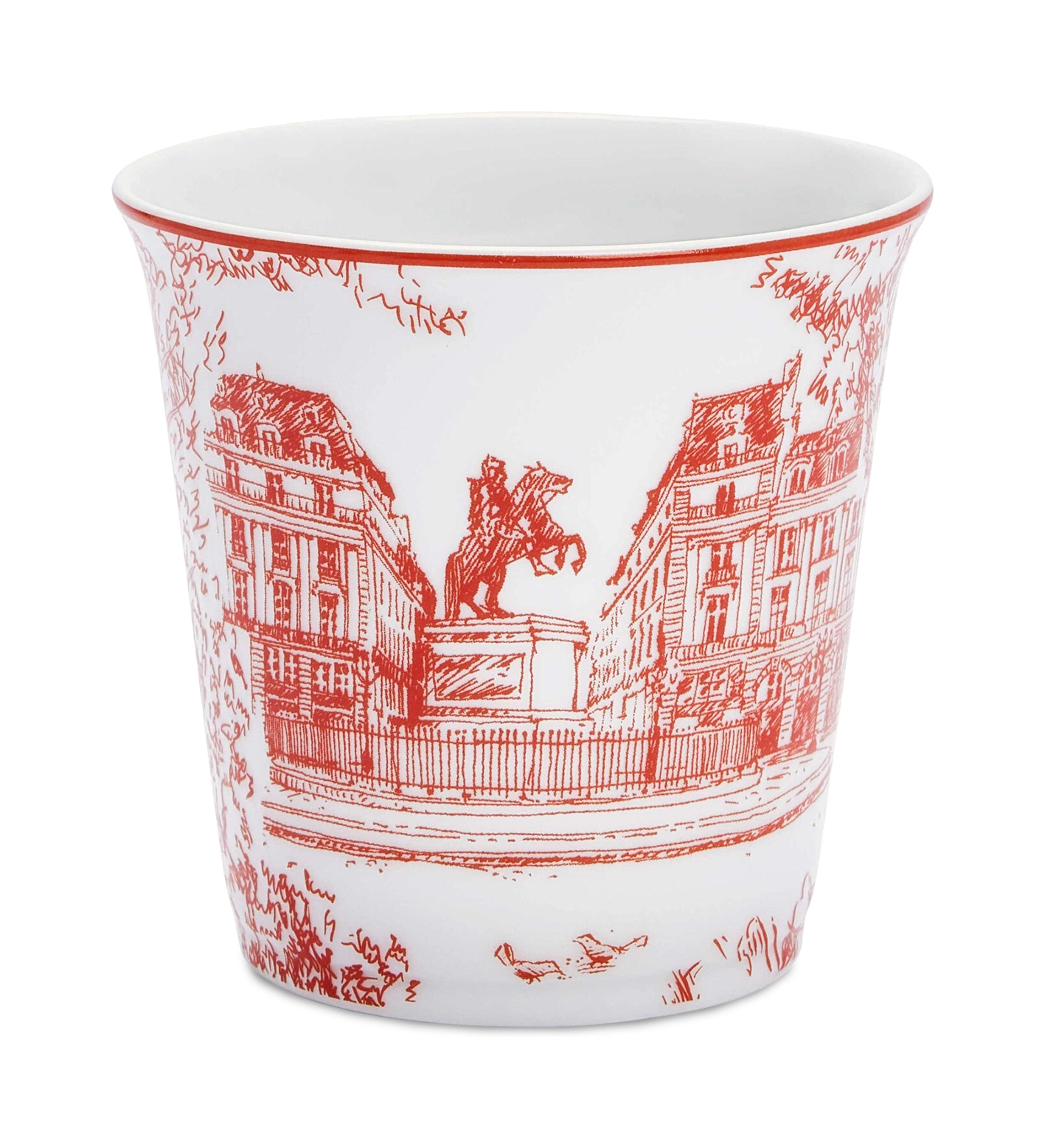Свеча ароматизированная TOUT PARIS в стакане 9 см фарфор красная Bernardaud 1980/3843