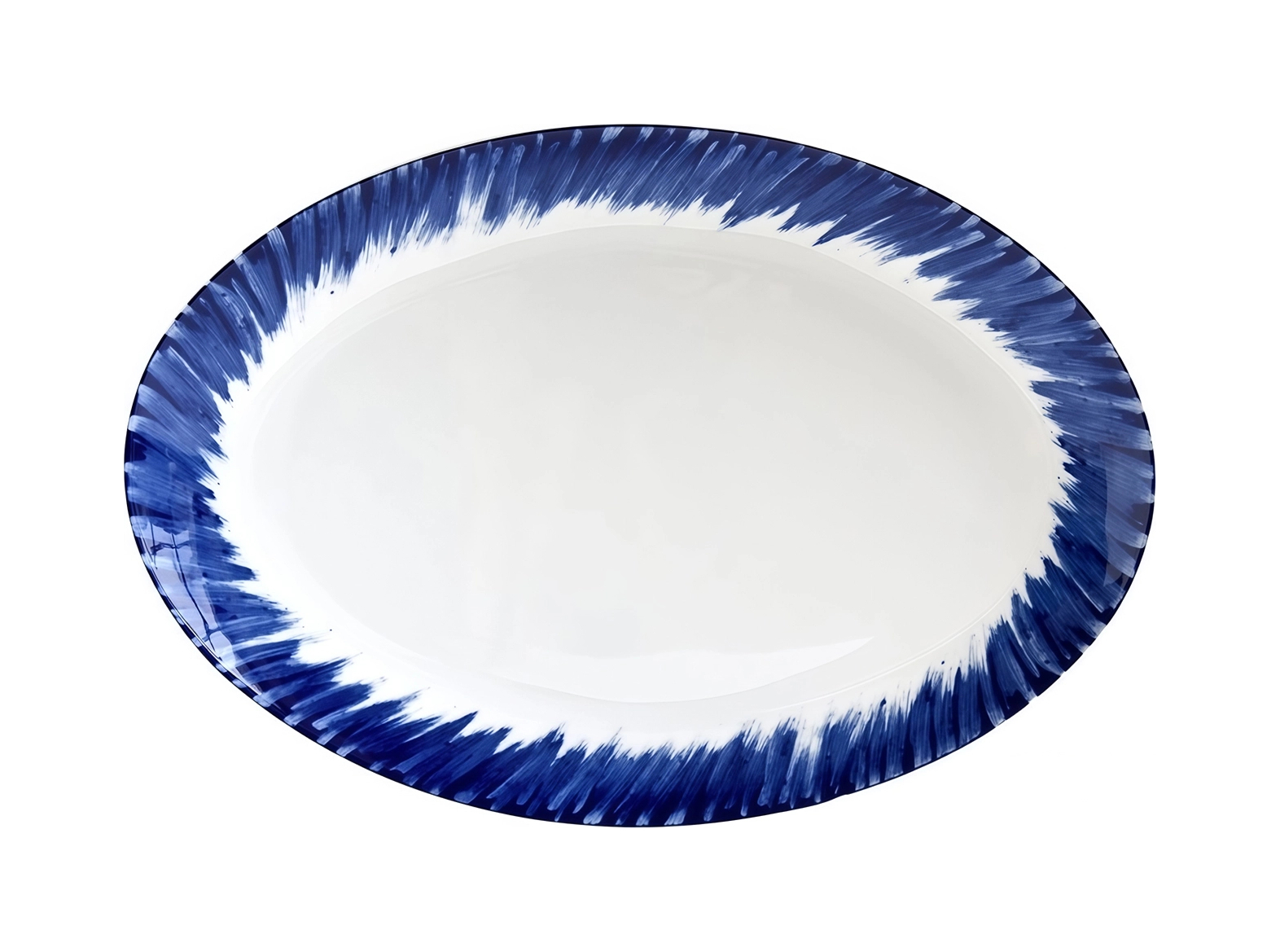 Блюдо овальное Bernardaud IN BLOOM 38 см фарфор бело-синее