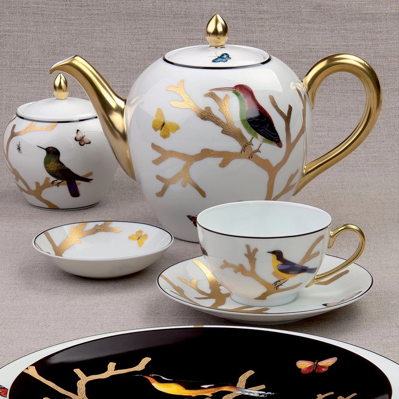 Чайная чашка с блюдцем AUX OISEAUX 130 мл фарфор Bernardaud 2488/3095