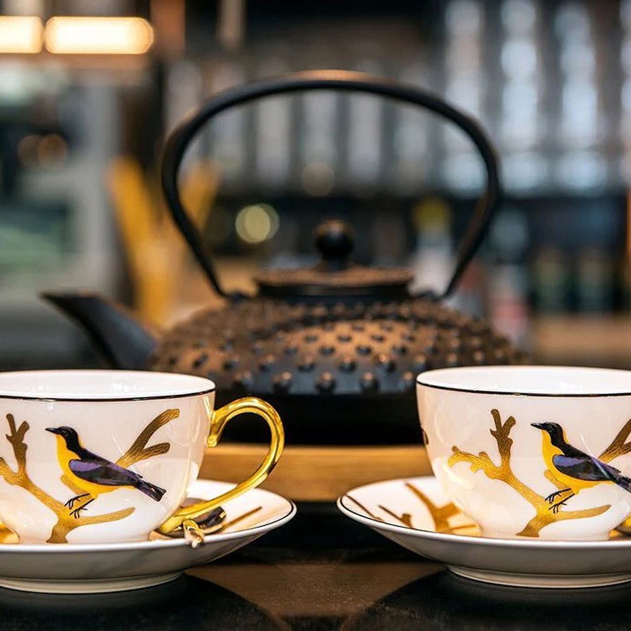 Чайная чашка с блюдцем AUX OISEAUX 130 мл фарфор Bernardaud 2488/3095