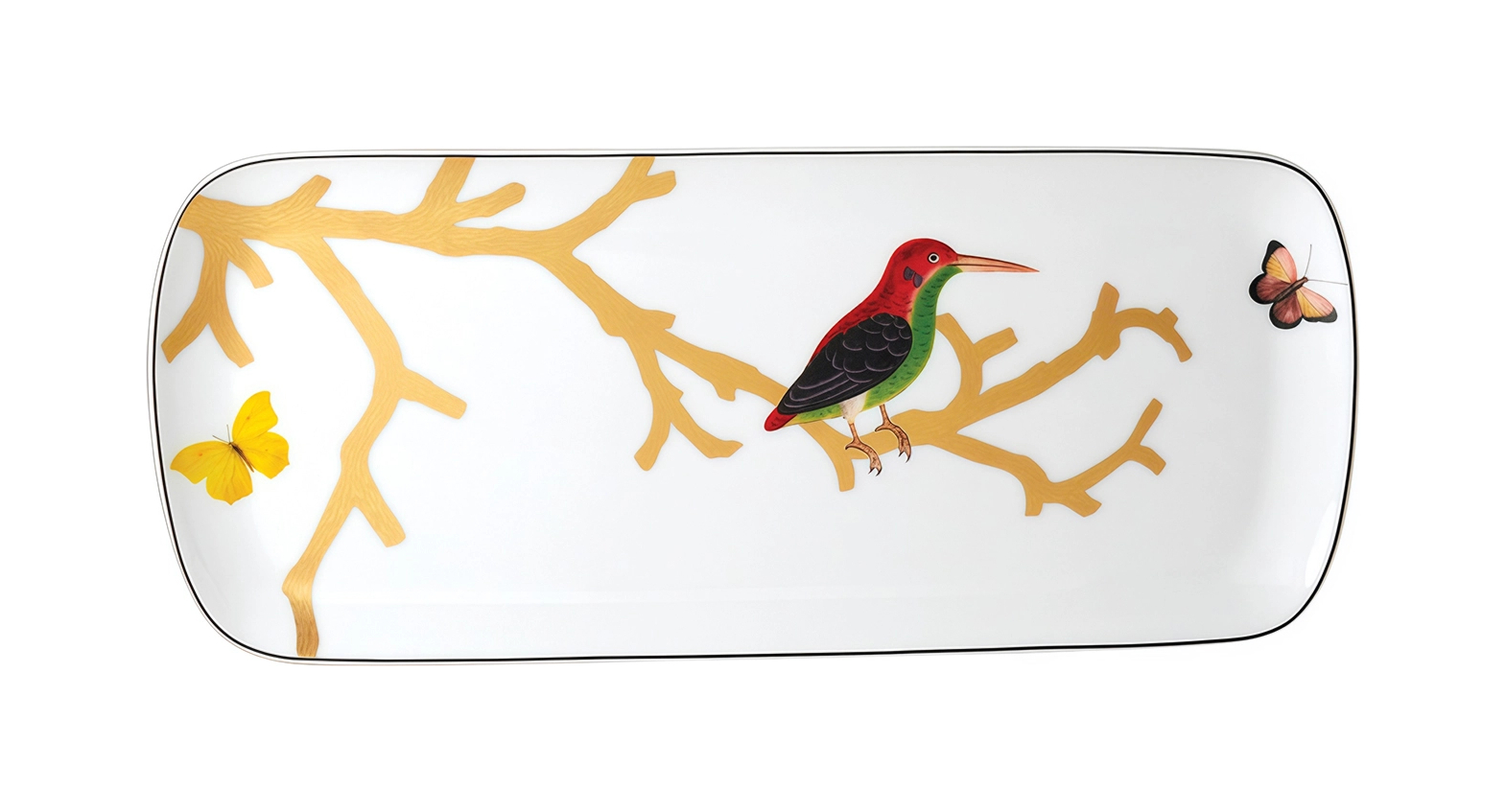 Блюдо прямоугольное Bernardaud AUX OISEAUX 37 см фарфор