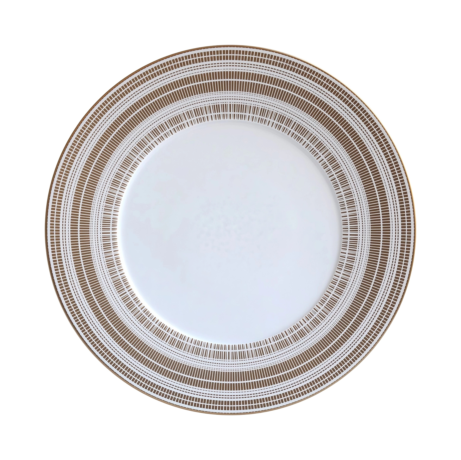 Тарелка салатная Bernardaud CANISSE 21 см фарфор бело-золотая