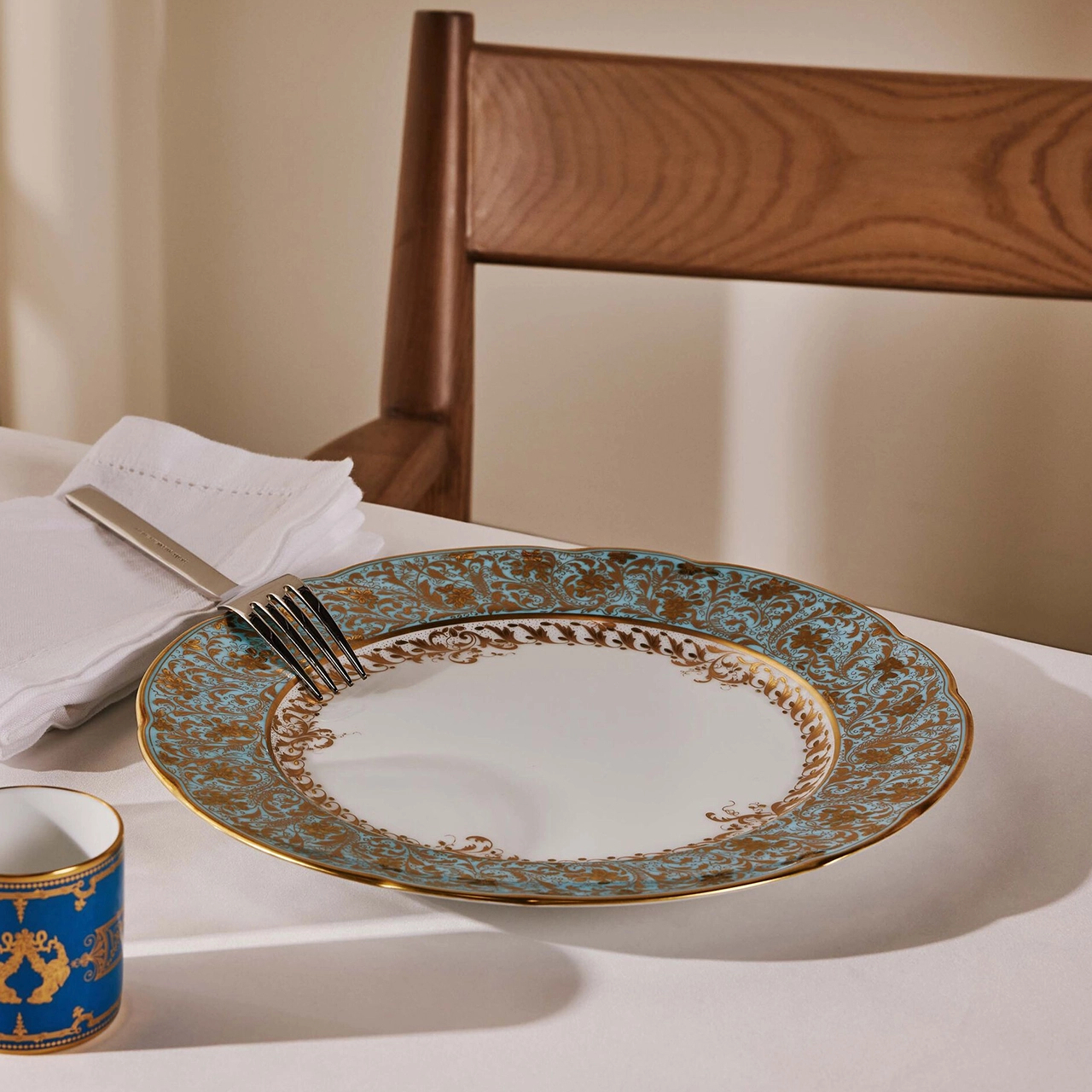 Тарелка обеденная EDEN TURQUOISE 26 см фарфор голубая Bernardaud 0144/13