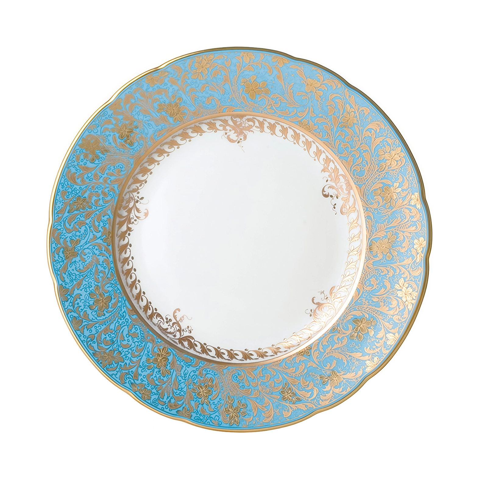 Тарелка салатная EDEN TURQUOISE 21 см фарфор голубая