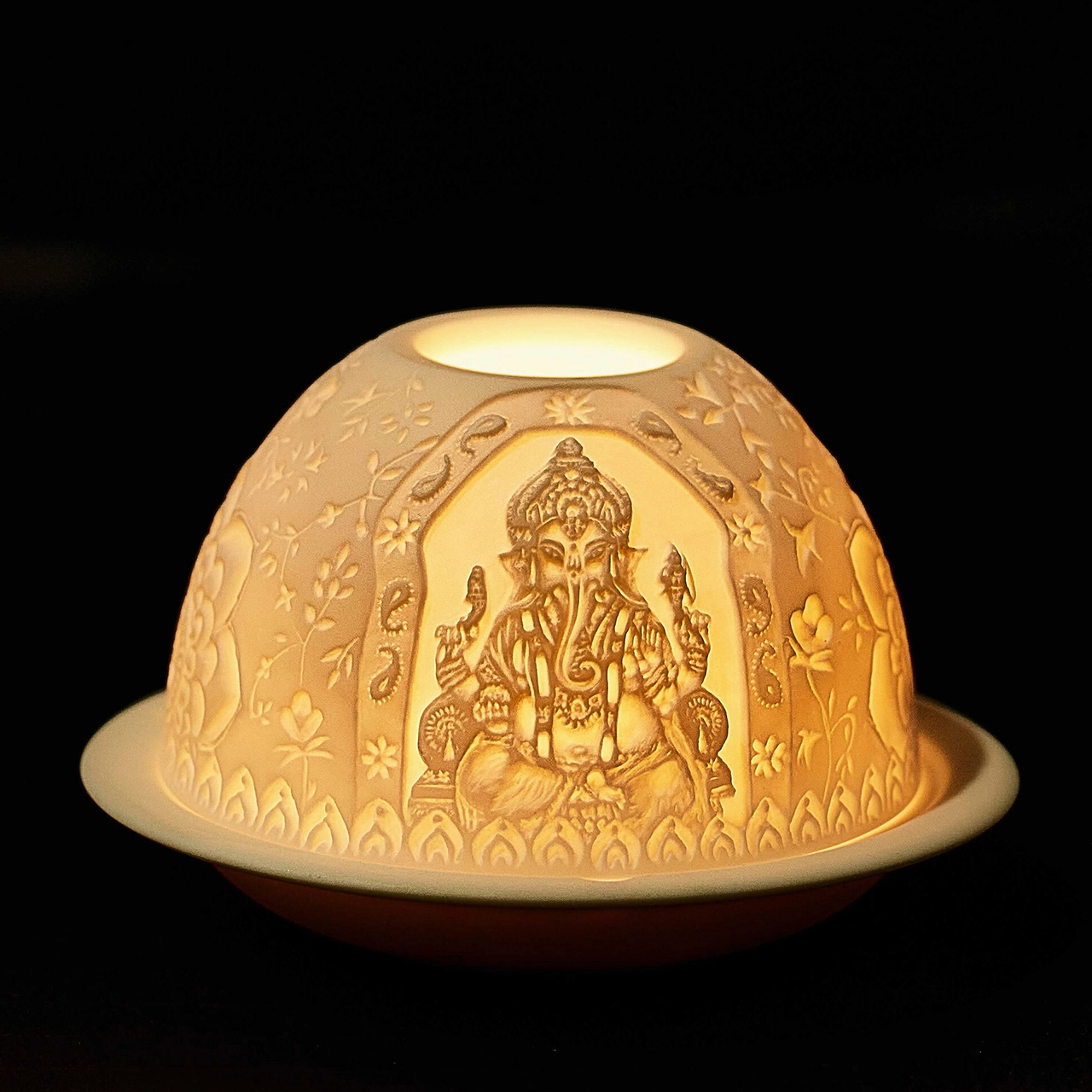 Подсвечник-литофан GANESH с ароматической свечой 7.5 см фарфор Bernardaud 2127/22608