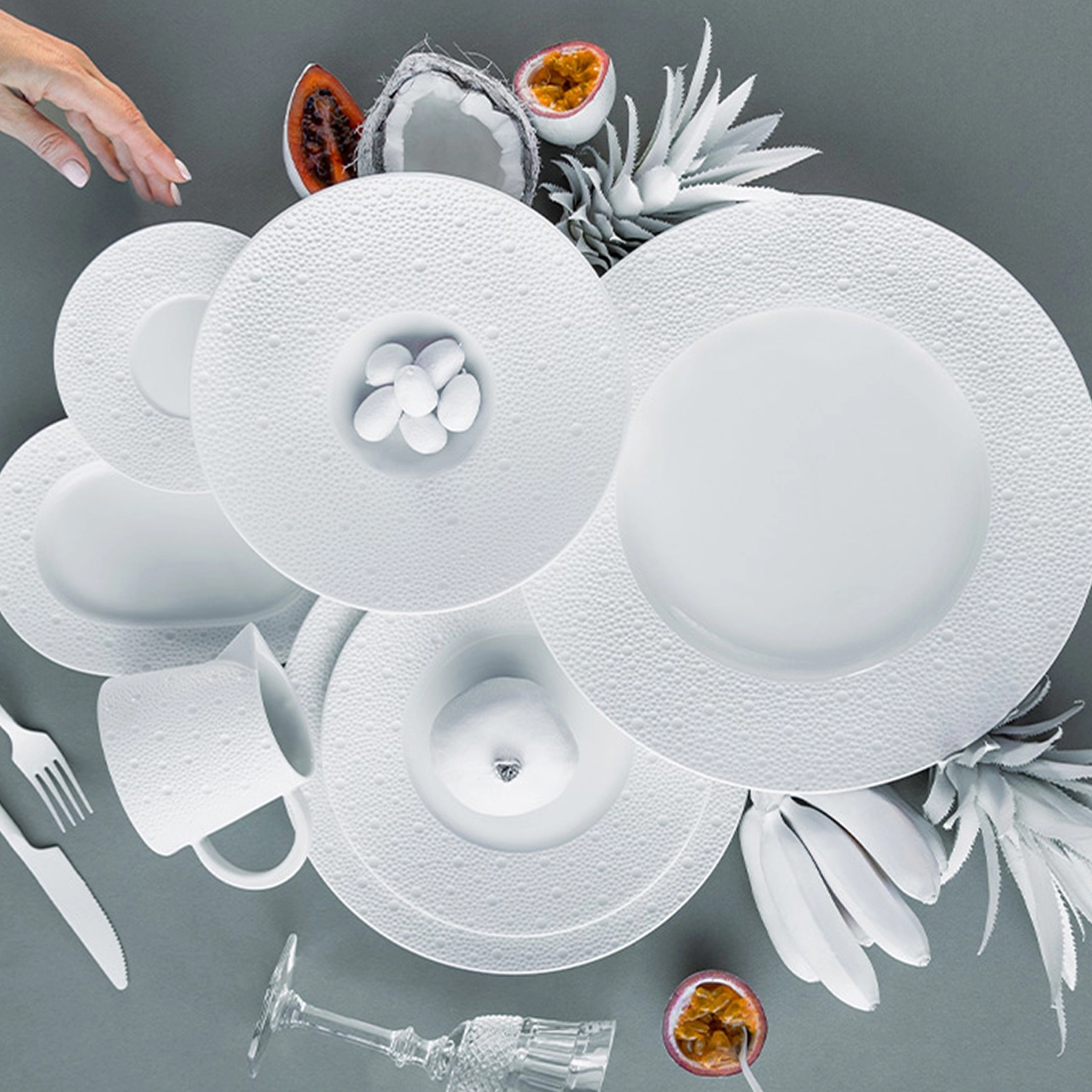 Тарелка обеденная ECUME 26 см фарфор белая Bernardaud 0733/20249