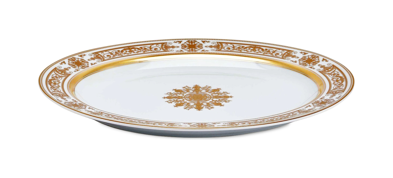 Блюдо овальное AUX ROIS OR 33 см фарфор белое золото Bernardaud 1847/109