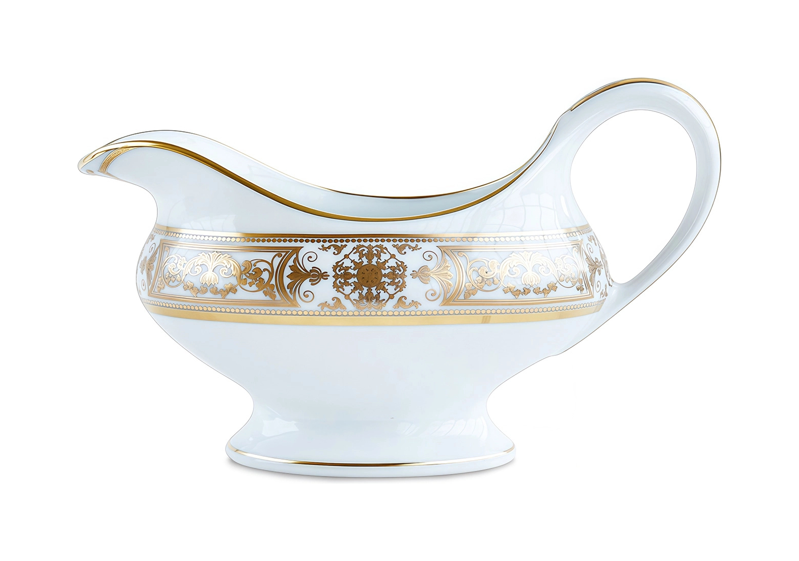 Соусник Bernardaud AUX ROIS OR 250 мл фарфор белый золото