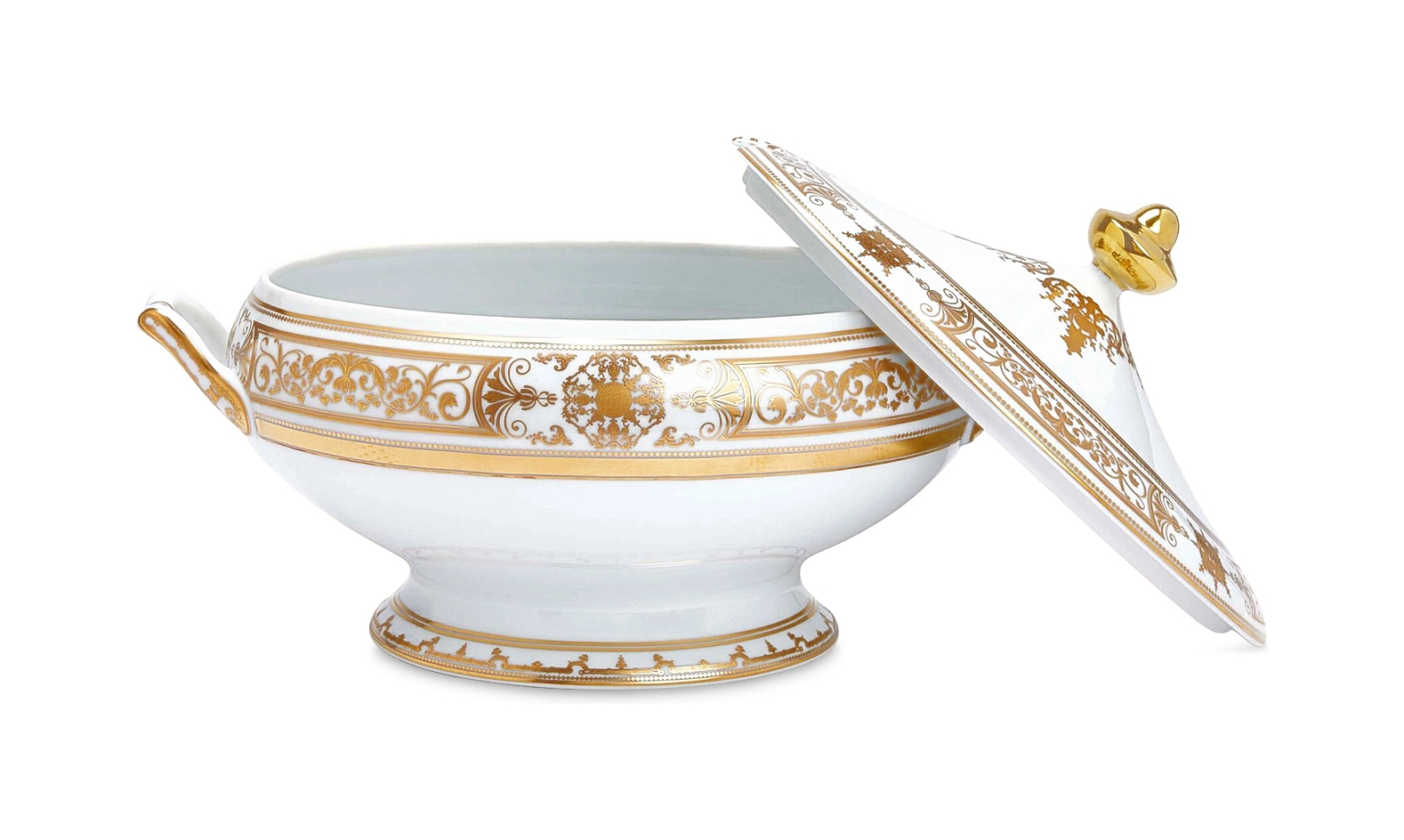 Супница AUX ROIS OR 2 л фарфор белая золото Bernardaud 1847/147