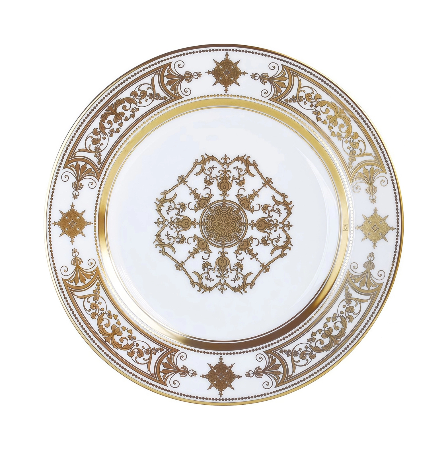Тарелка для хлеба и масла Bernardaud AUX ROIS OR 16 см фарфор белая золото