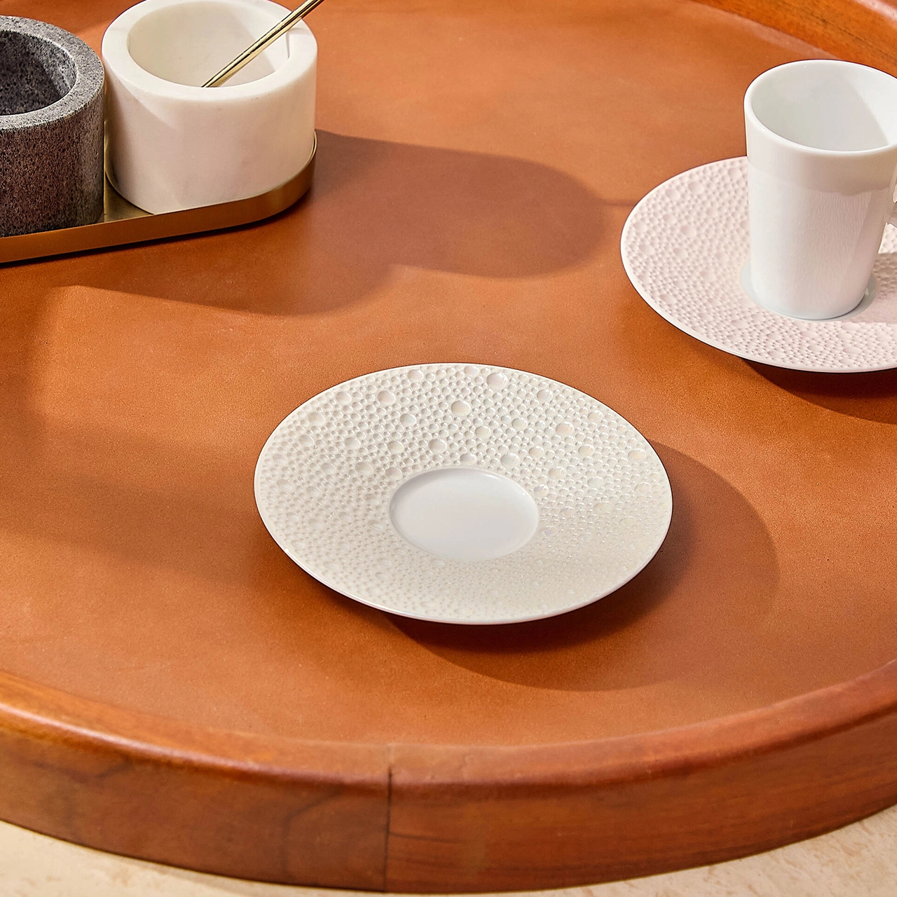Чашка кофейная с блюдцем ECUME PERLE 60 мл фарфор перламутр Bernardaud 1975/20451