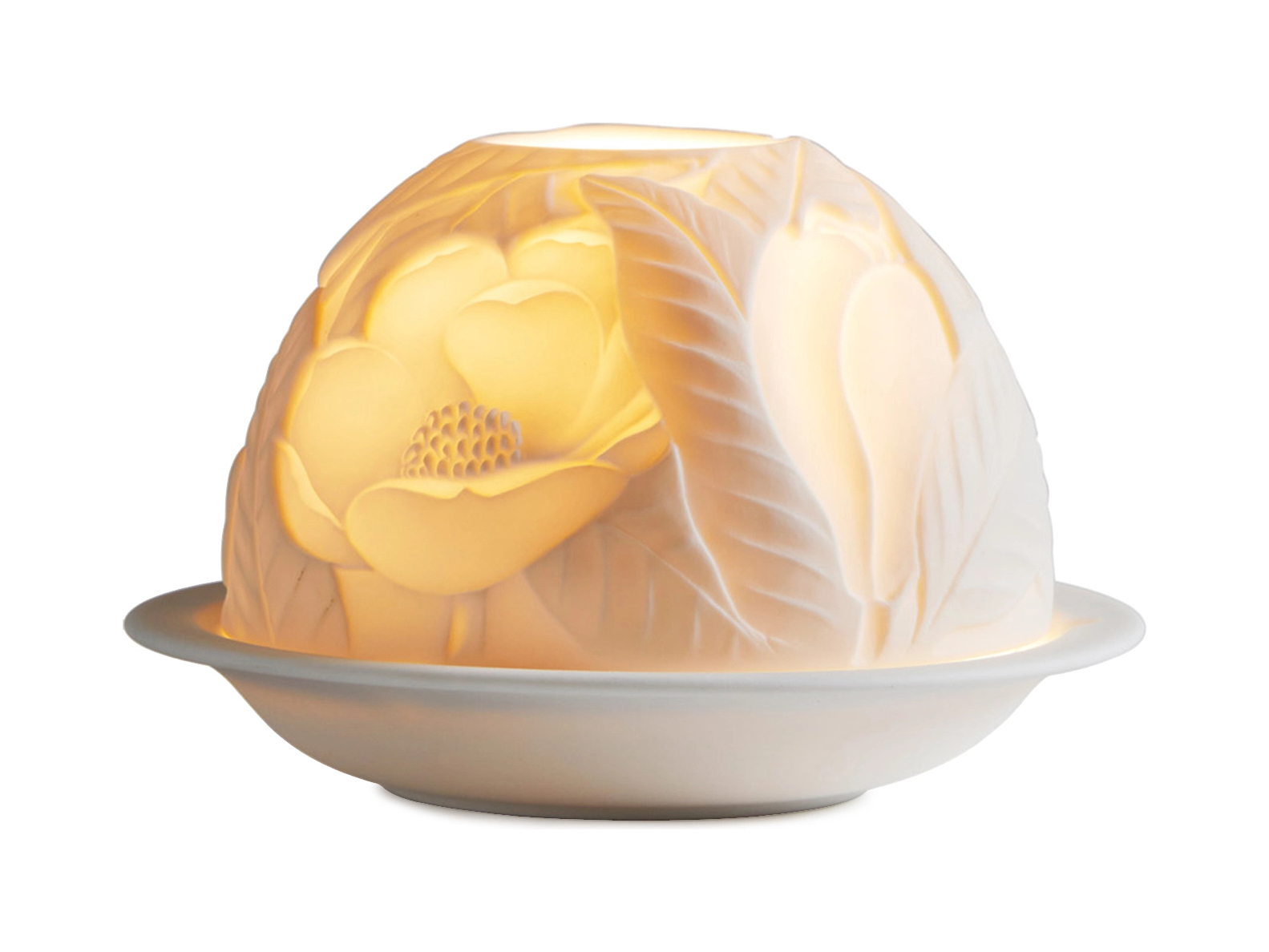 Подсвечник-литофан MAGNOLIA BLOSSOMS светодиодный 7.5 см фарфор