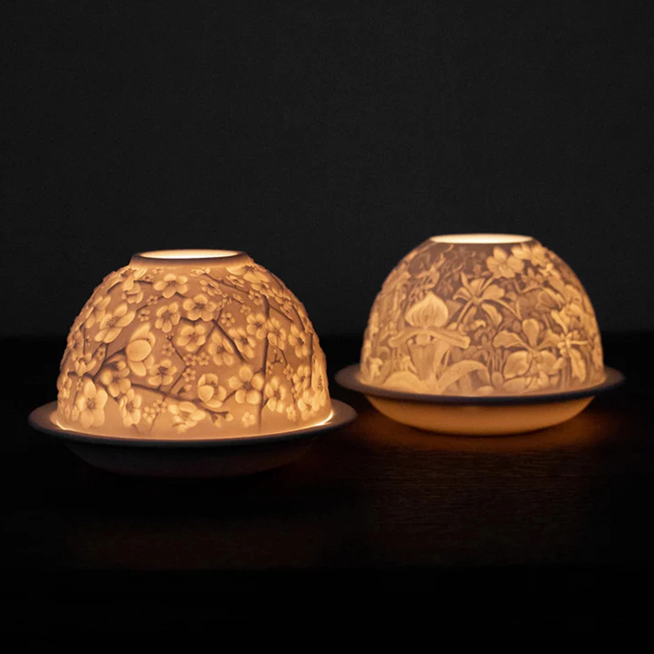 Подсвечник-литофан ORCHIDS с ароматической свечой 7.5 см фарфор Bernardaud 2127/3234