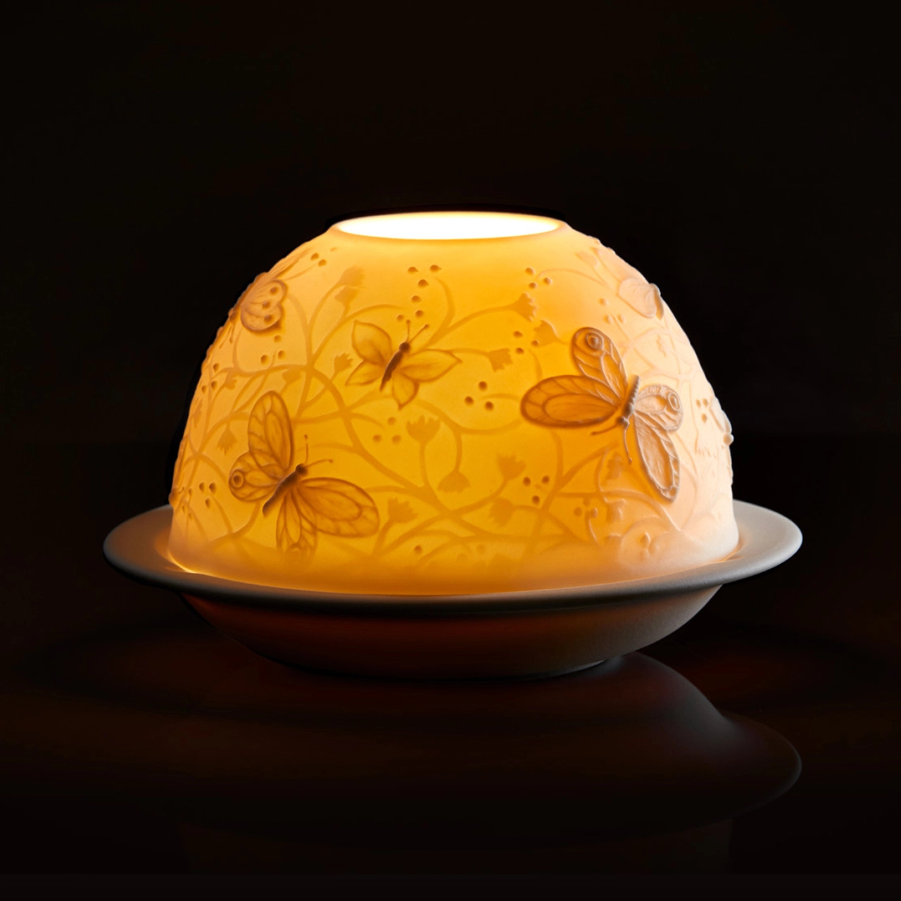 Подсвечник-литофан BUTTERFLIES IN FLIGHT с ароматической свечой 7.5 см фарфор – 2