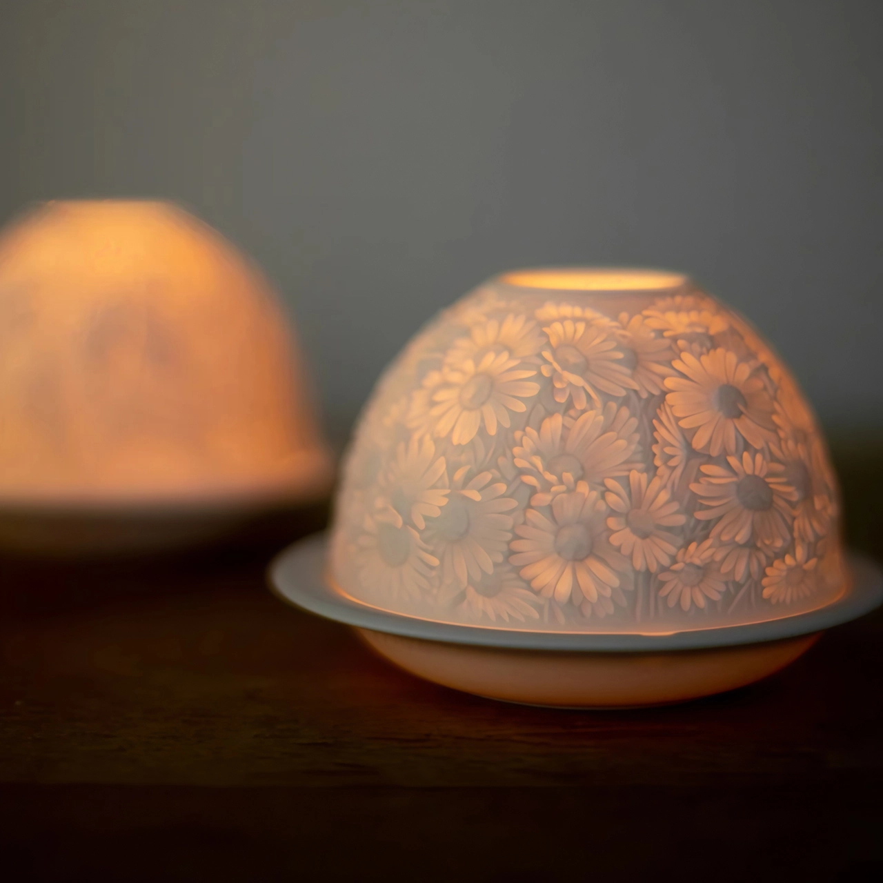 Подсвечник-литофан DAISIES с ароматической свечой 7.5 см фарфор Bernardaud 2127/6555
