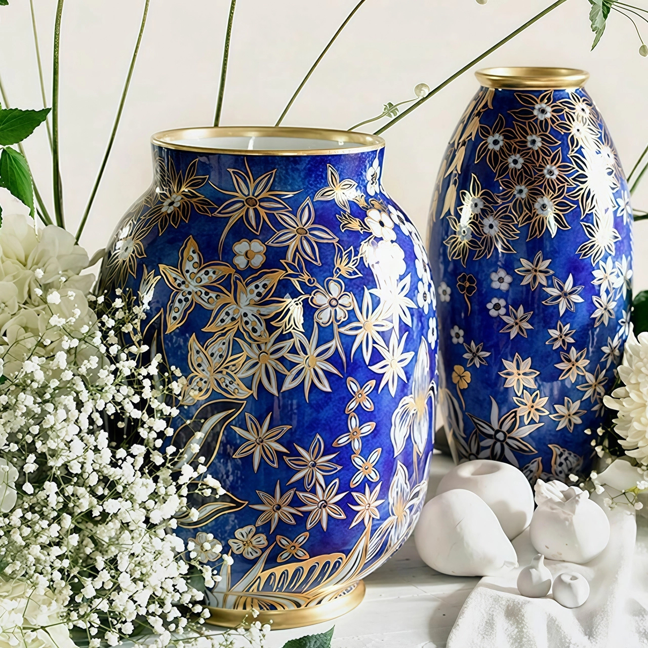 Ваза для цветов ANNABELLE 38 см фарфор синяя Bernardaud 2575/2010