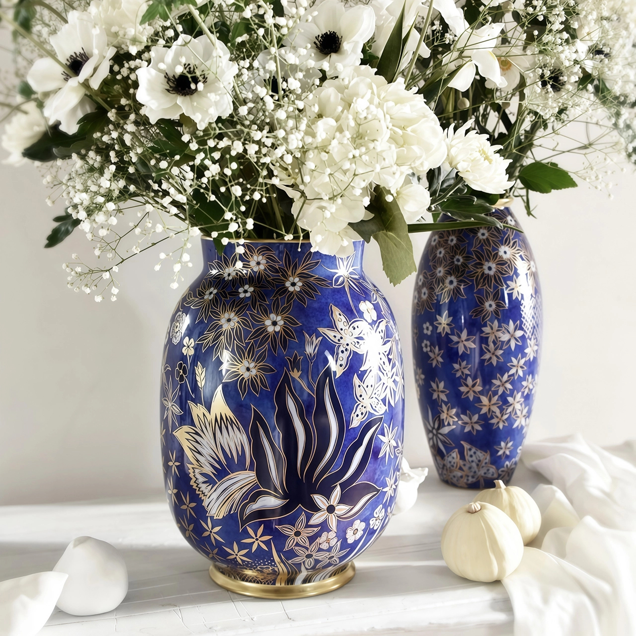 Ваза для цветов ANNABELLE 38 см фарфор синяя Bernardaud 2575/2010