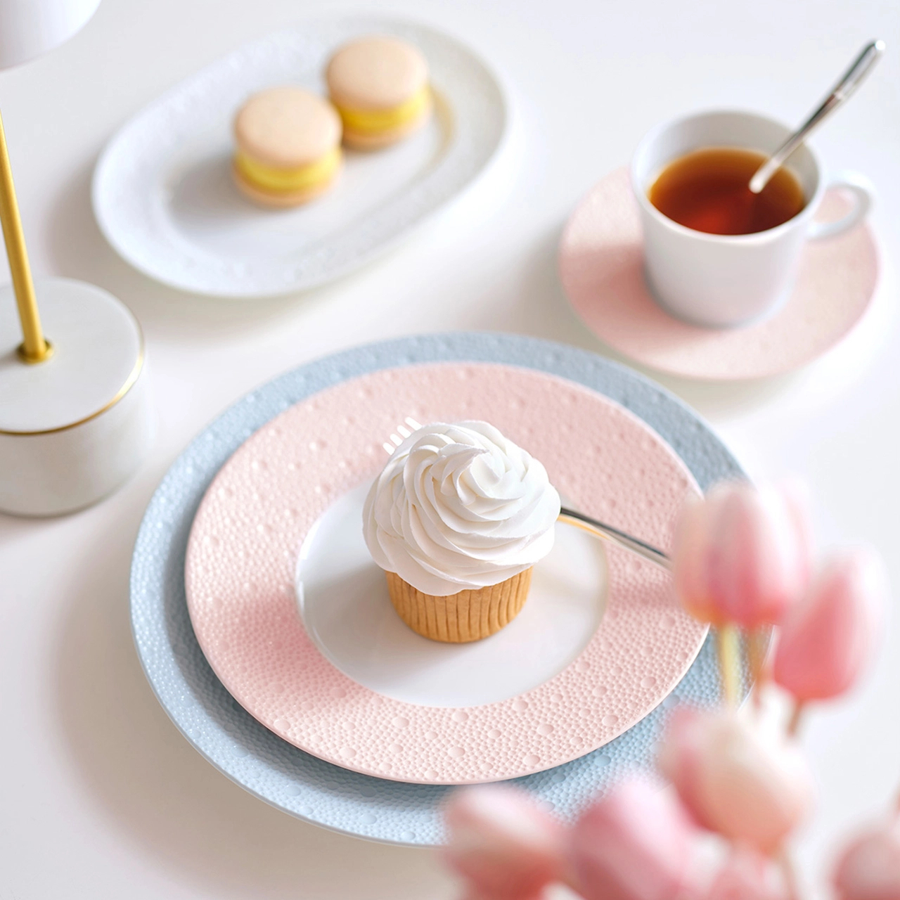 Чайная чашка с блюдцем ECUME ROSE 170 мл фарфор розовая Bernardaud 2589/20454