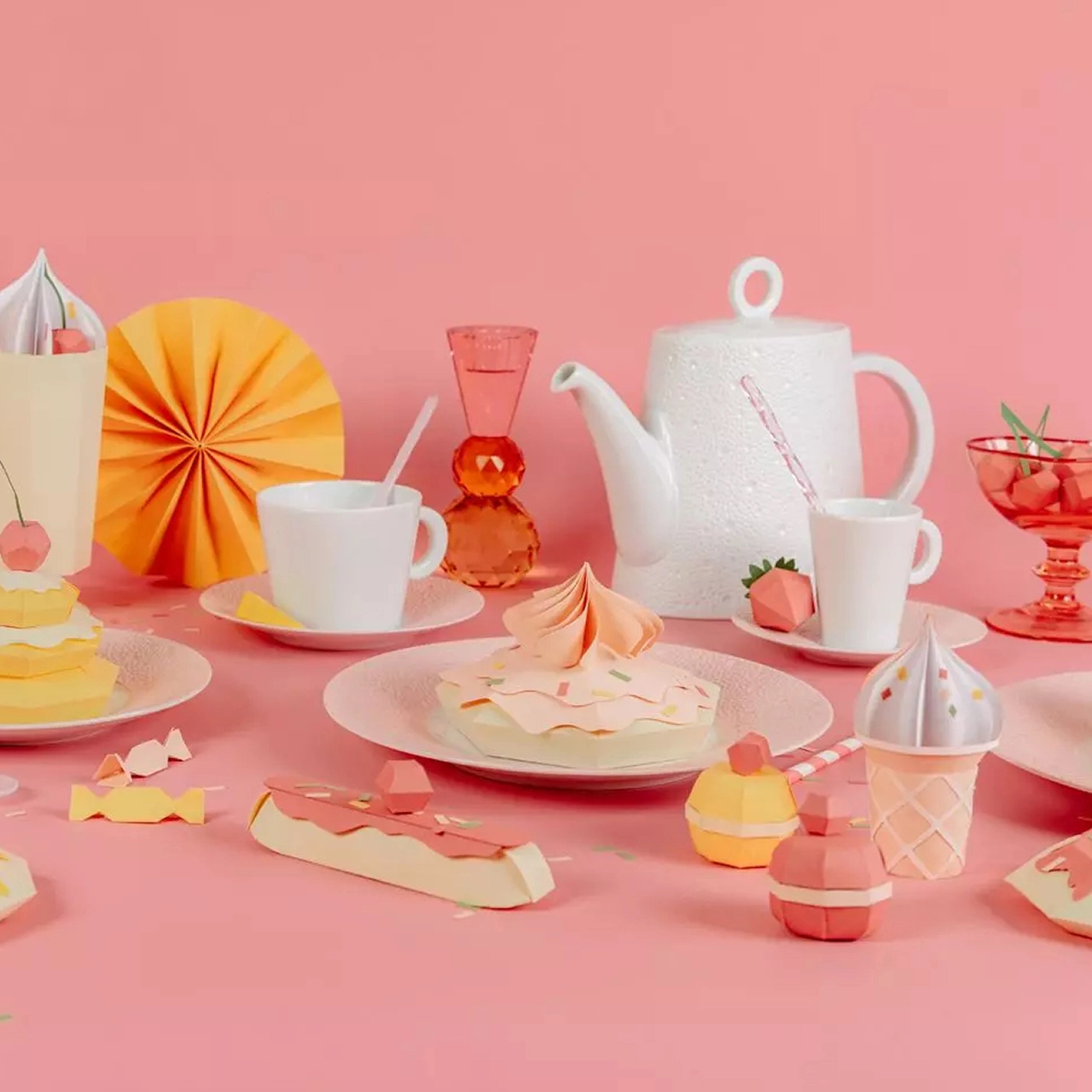 Чашка кофейная с блюдцем ECUME ROSE 60 мл фарфор розовая – 2