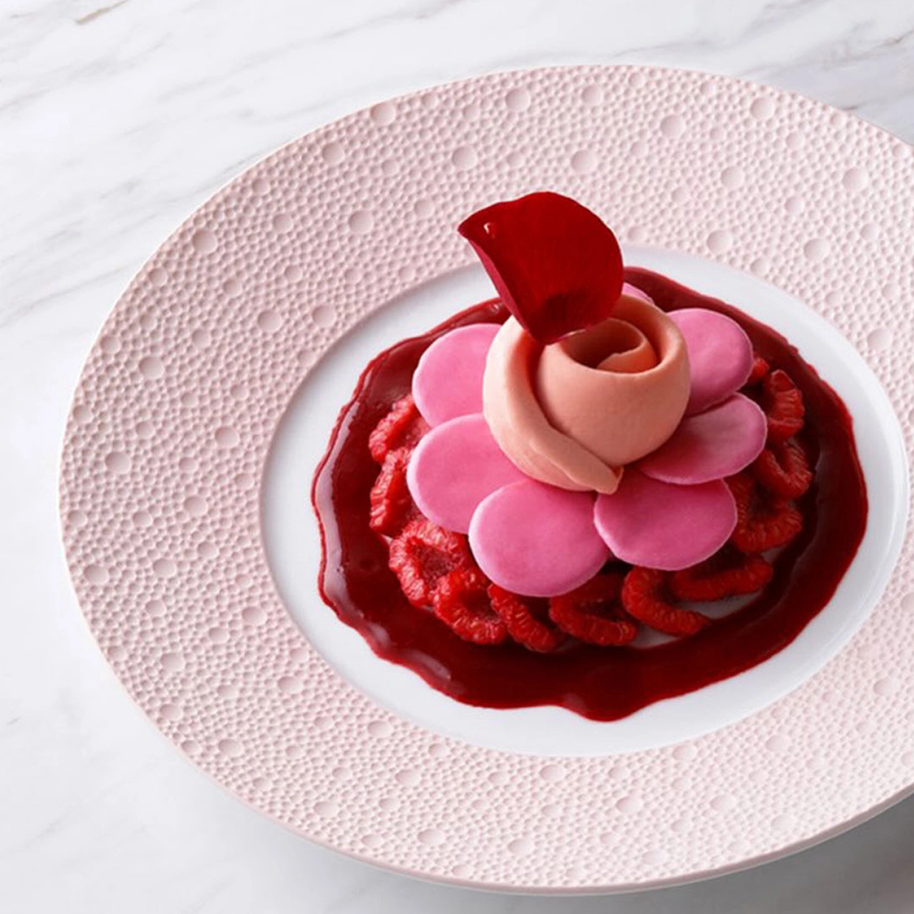 Тарелка салатная ECUME ROSE 21 см фарфор розовая Bernardaud 2589/20250