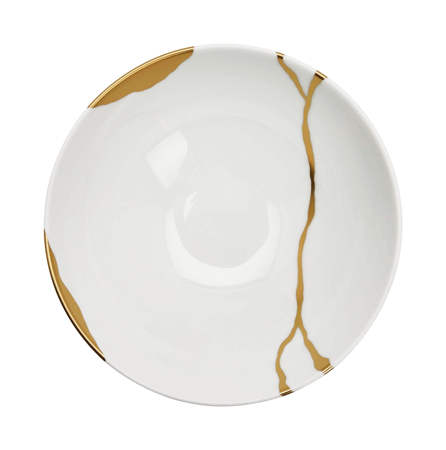 Тарелка для хлопьев KINTSUGI 17 см фарфор белая с золотом Bernardaud 1095/24675