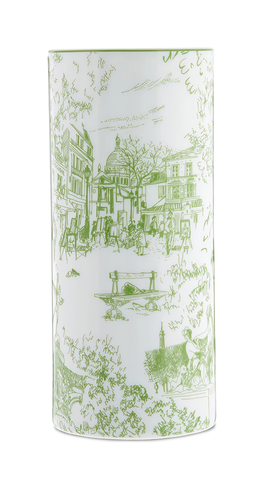 Ваза для цветов TOUT PARIS 28 см фарфор зеленая Bernardaud 1980/22160