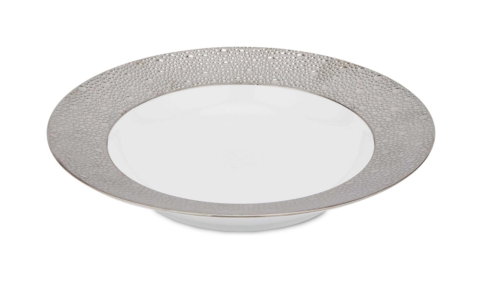 Тарелка суповая ECUME PLATINE 23 см фарфор платина Bernardaud 0738/20449