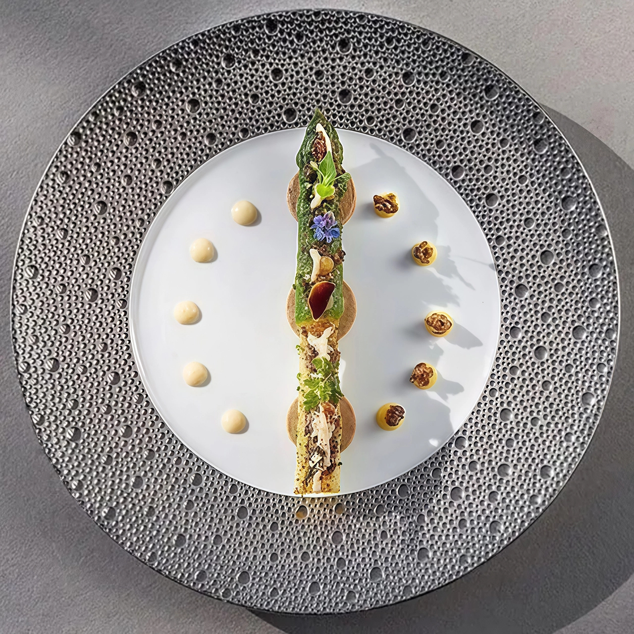Тарелка обеденная ECUME PLATINE 26 см фарфор платина Bernardaud 0738/20249
