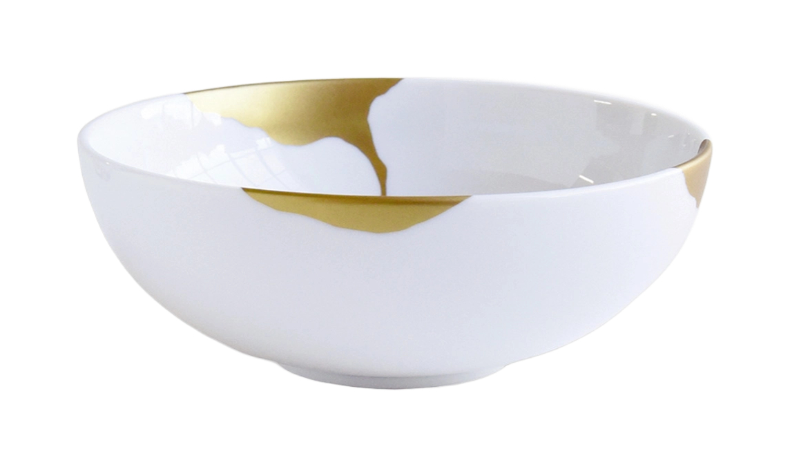 Чаша Kintsugi 18 см белая, фарфор