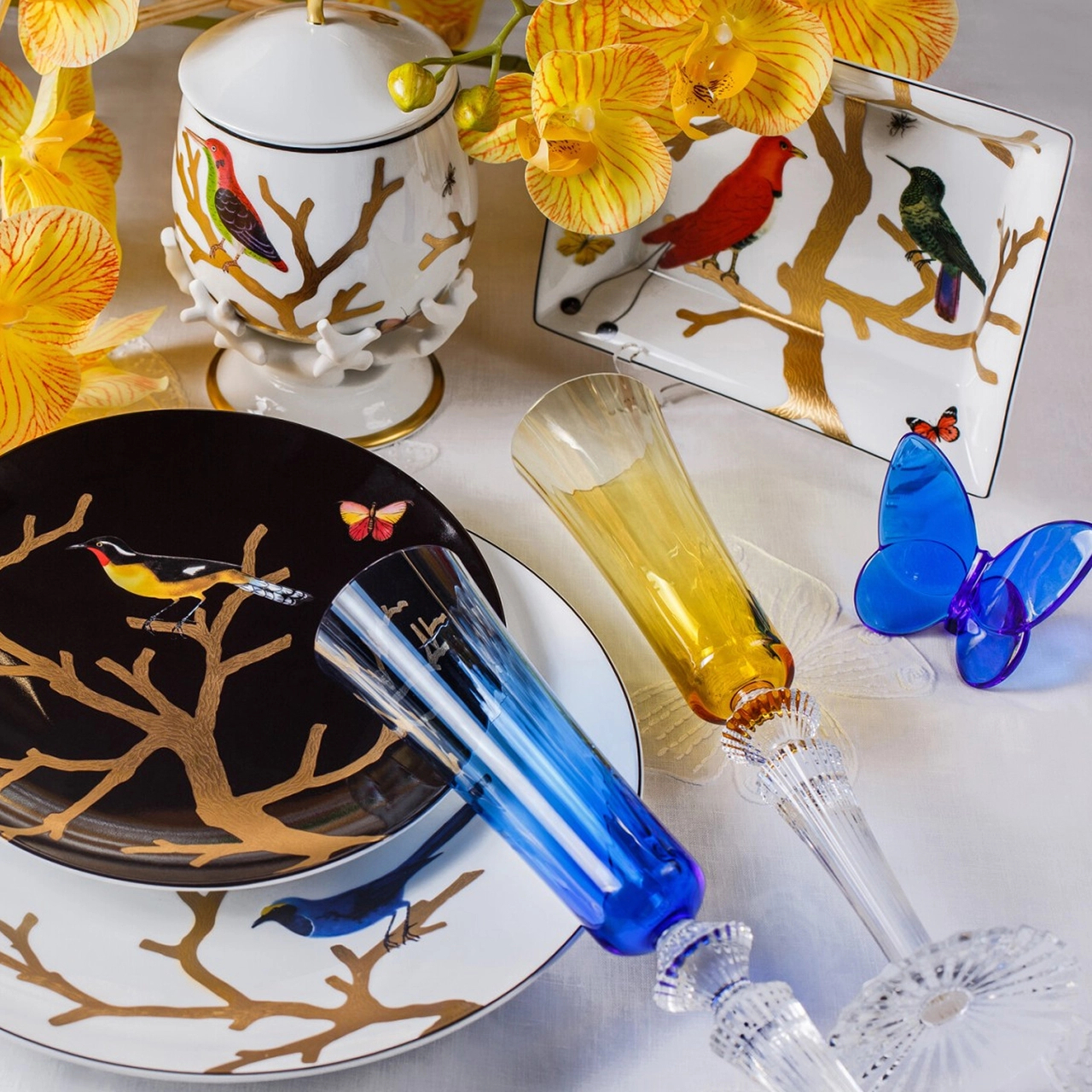 Мелочница AUX OISEAUX 20х16 см фарфор Bernardaud 2488/4511