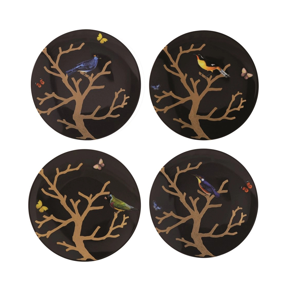 Набор салатных тарелок AUX OISEAUX 4 шт фарфор Bernardaud 0269/2551-4