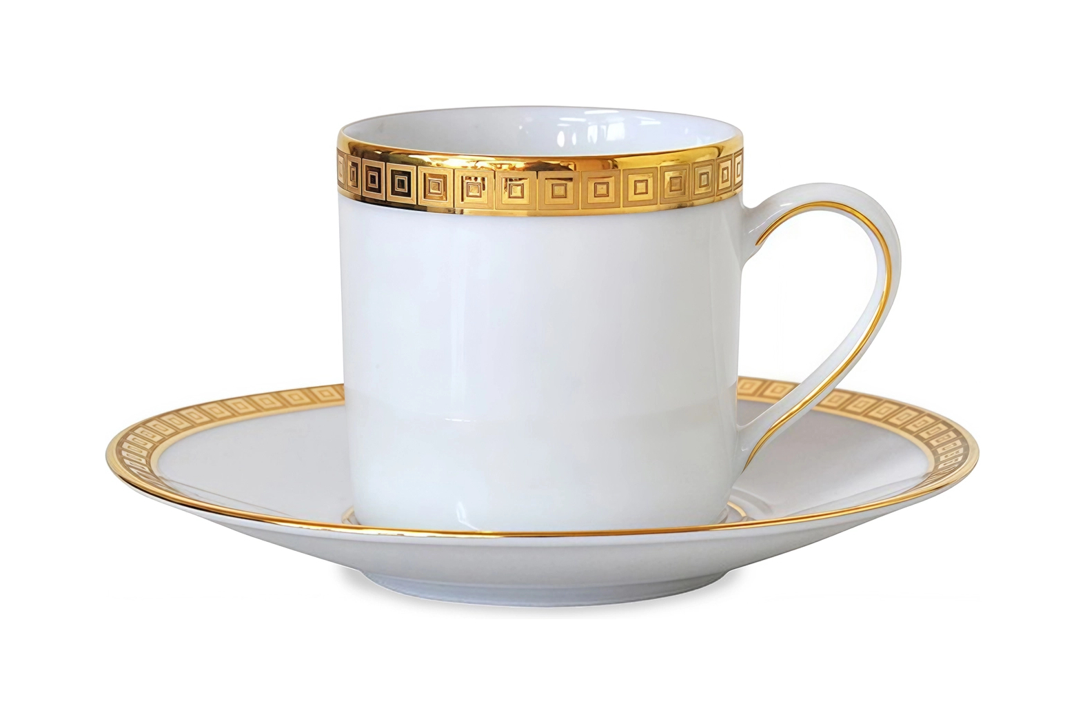 Чашка кофейная с блюдцем ATHENA GOLD 80 мл фарфор золото